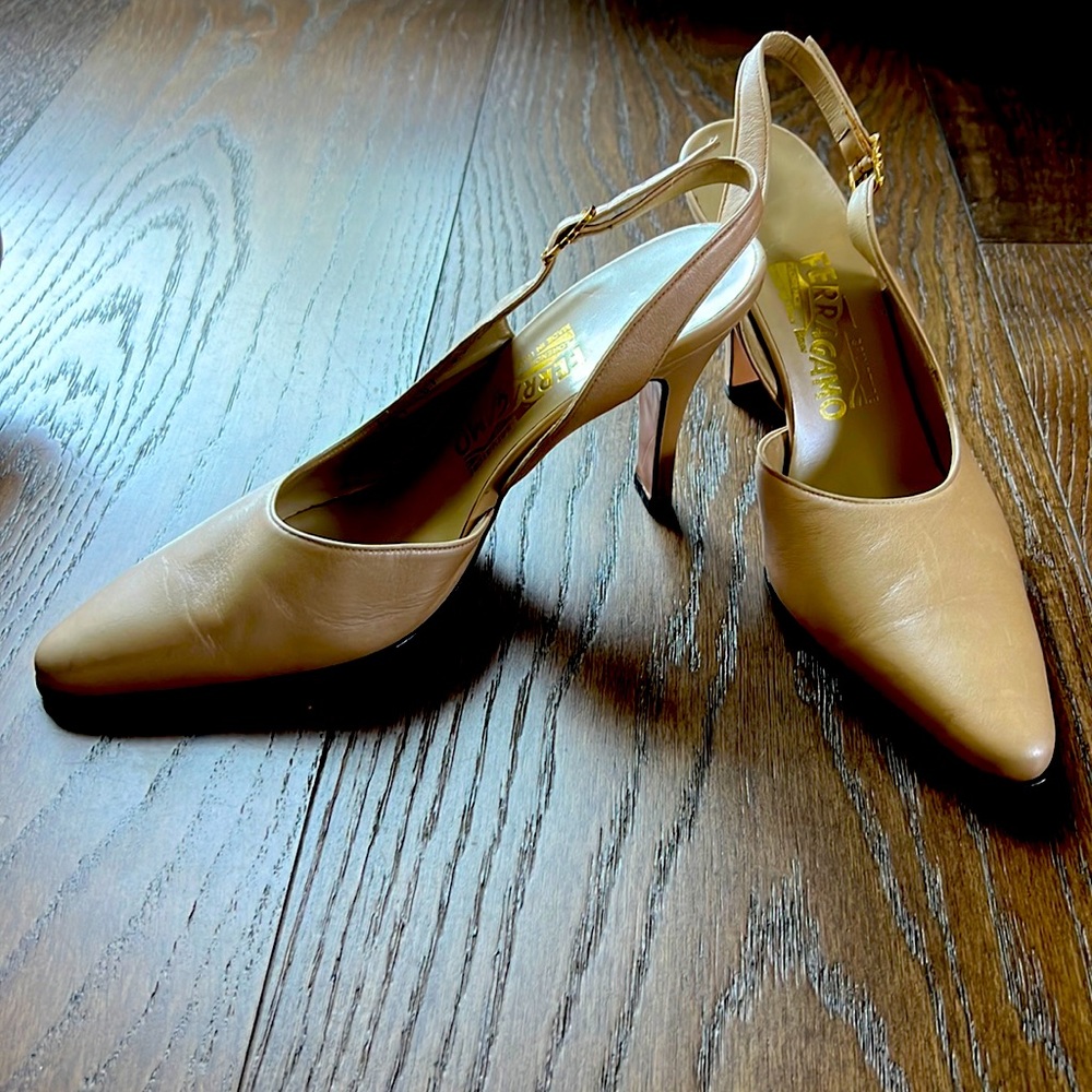 Ferragamo sling back Italian Shoes